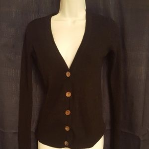 Black button cardigan